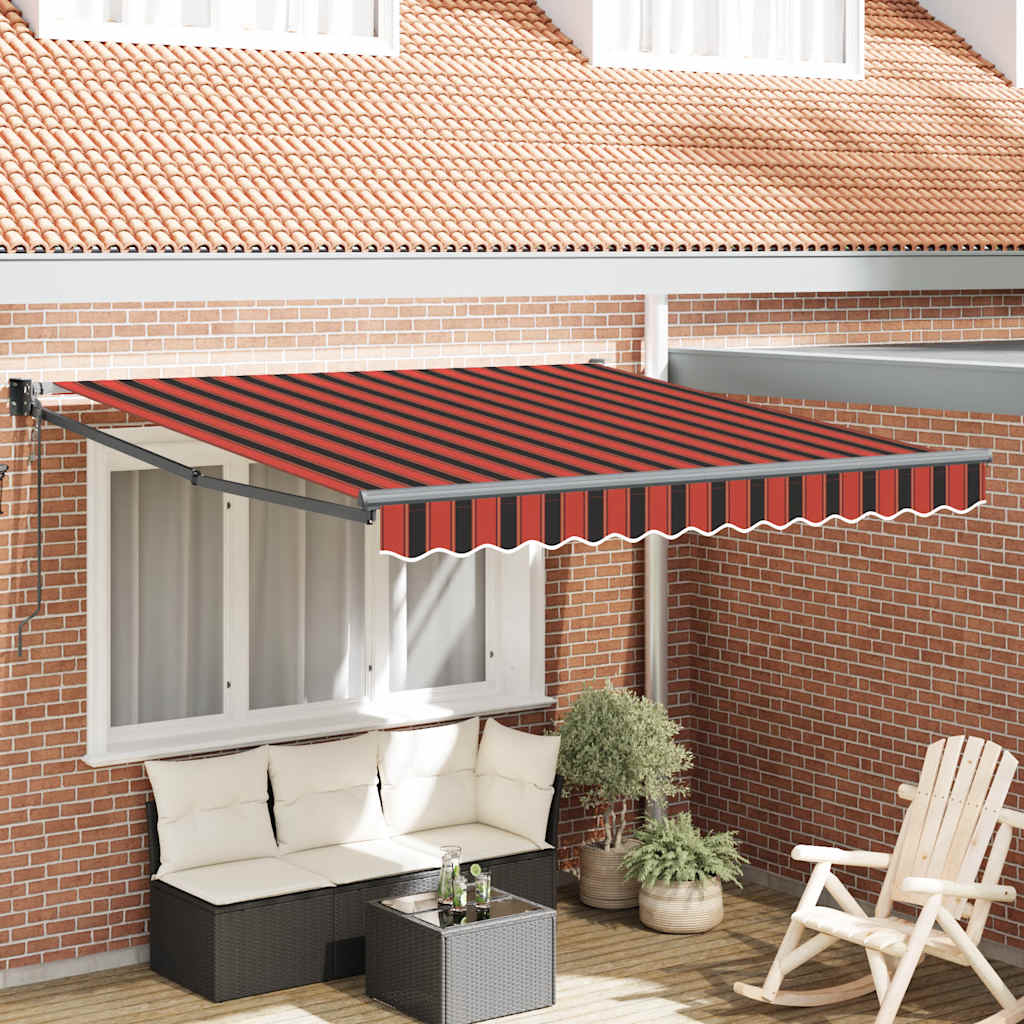 Automatska tenda na uvlačenje narančasto-smeđa 3,5 x 2,5 m