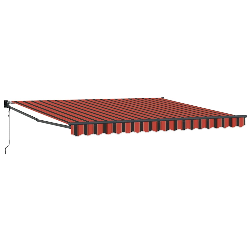 Automatska tenda na uvlačenje narančasto-smeđa 4 x 3 m