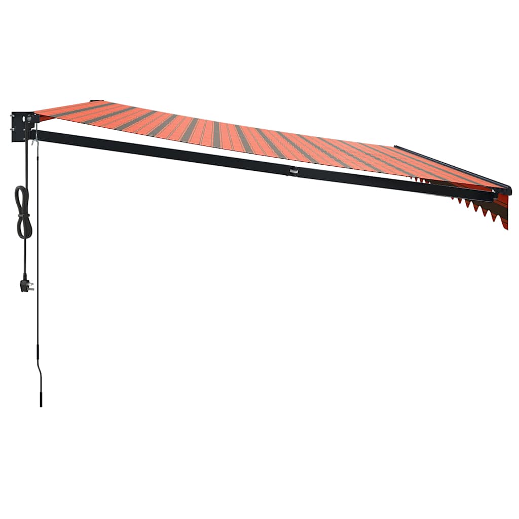 Automatska tenda na uvlačenje narančasto-smeđa 4 x 3 m