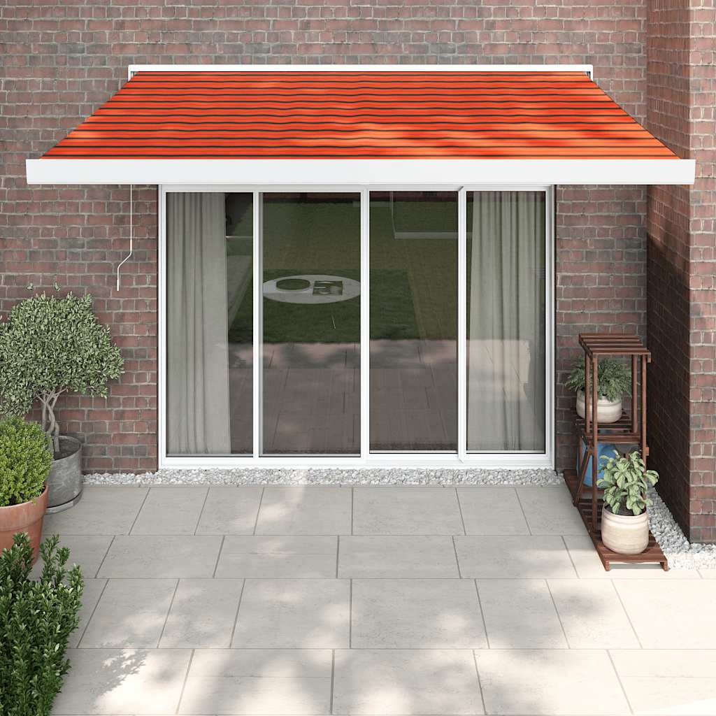 Tenda na uvlačenje narančasto-smeđa 3x2,5 m tkanina i aluminij