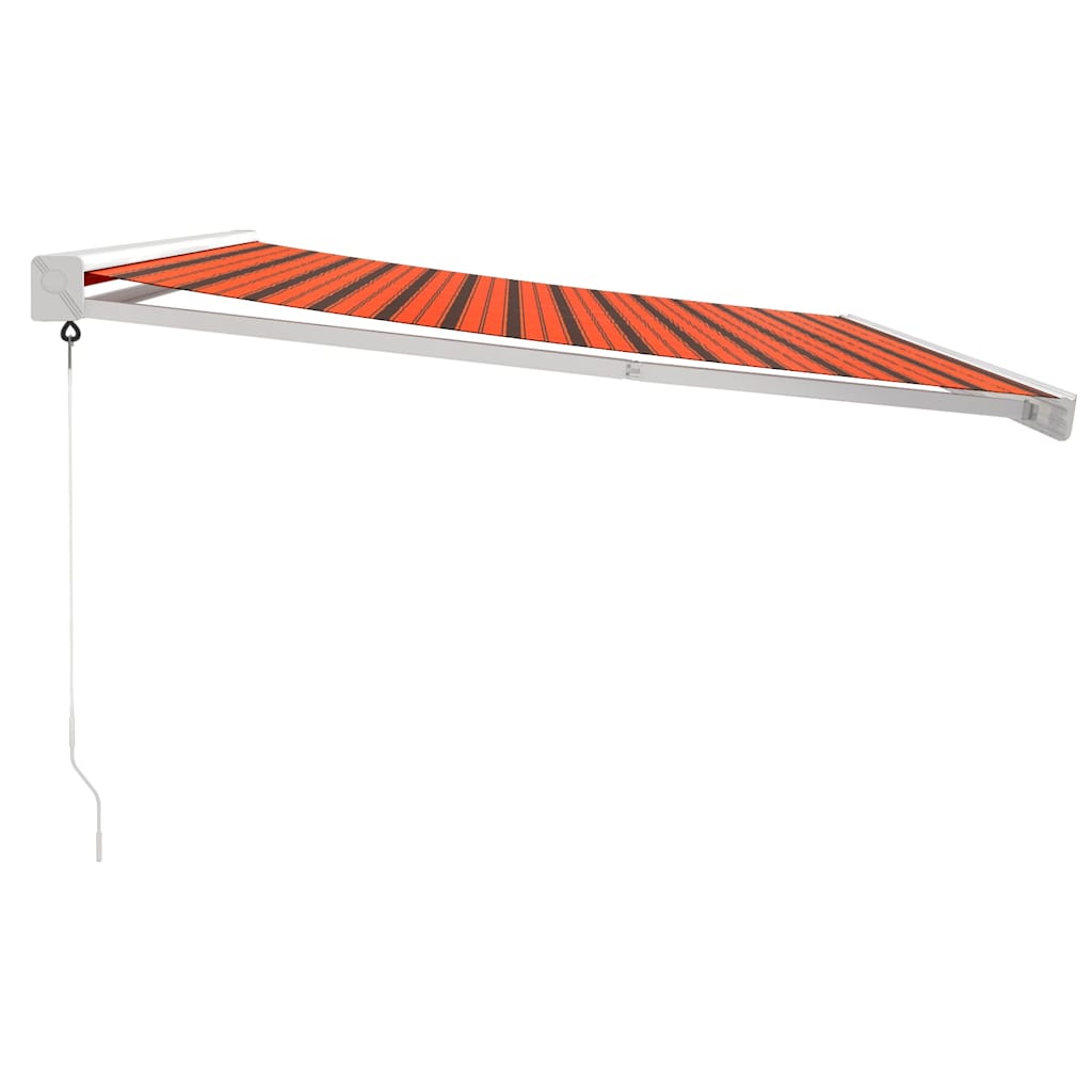 Tenda na uvlačenje narančasto-smeđa 4 x 3 m tkanina i aluminij
