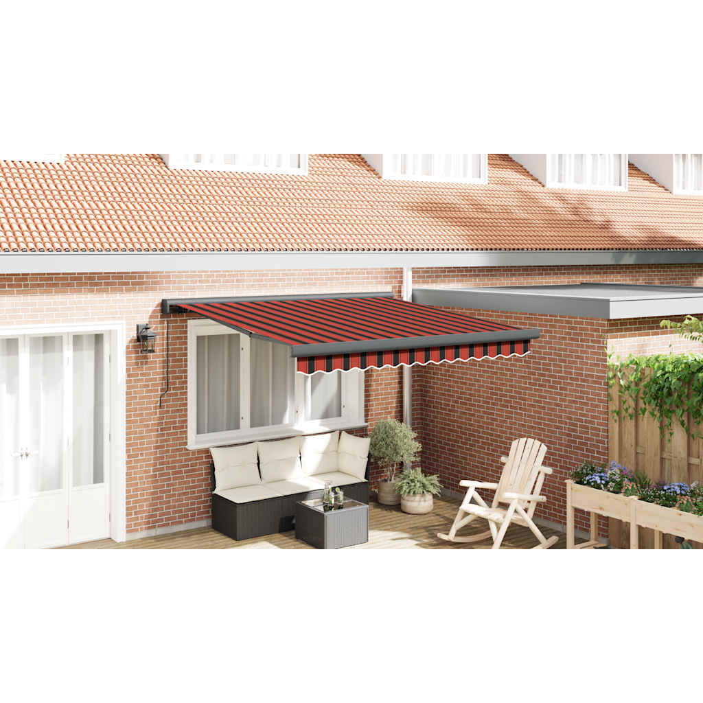 Tenda na uvlačenje narančasto-smeđa 3,5x2,5 m tkanina/aluminij