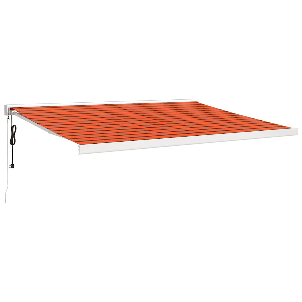 Tenda na uvlačenje narančasto-smeđa 4 x 3 m tkanina i aluminij