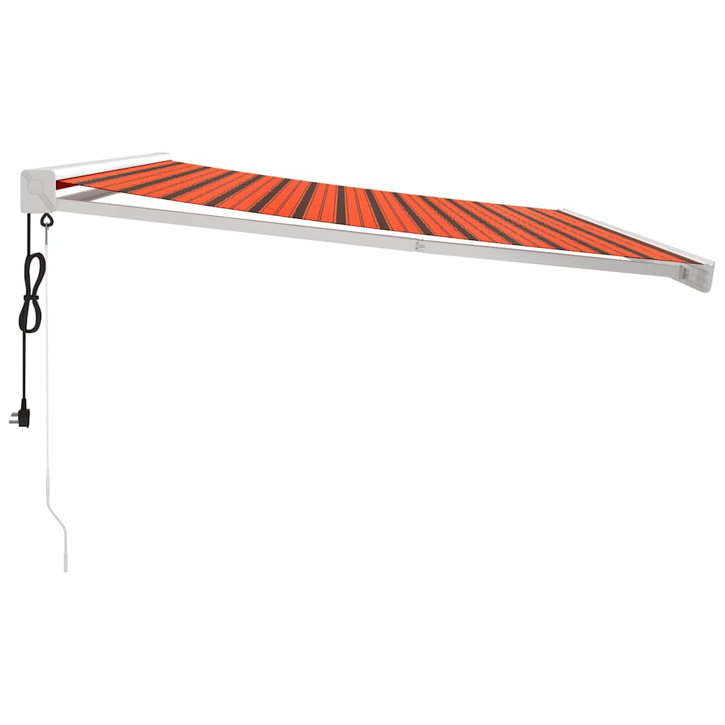 Tenda na uvlačenje narančasto-smeđa 4 x 3 m tkanina i aluminij