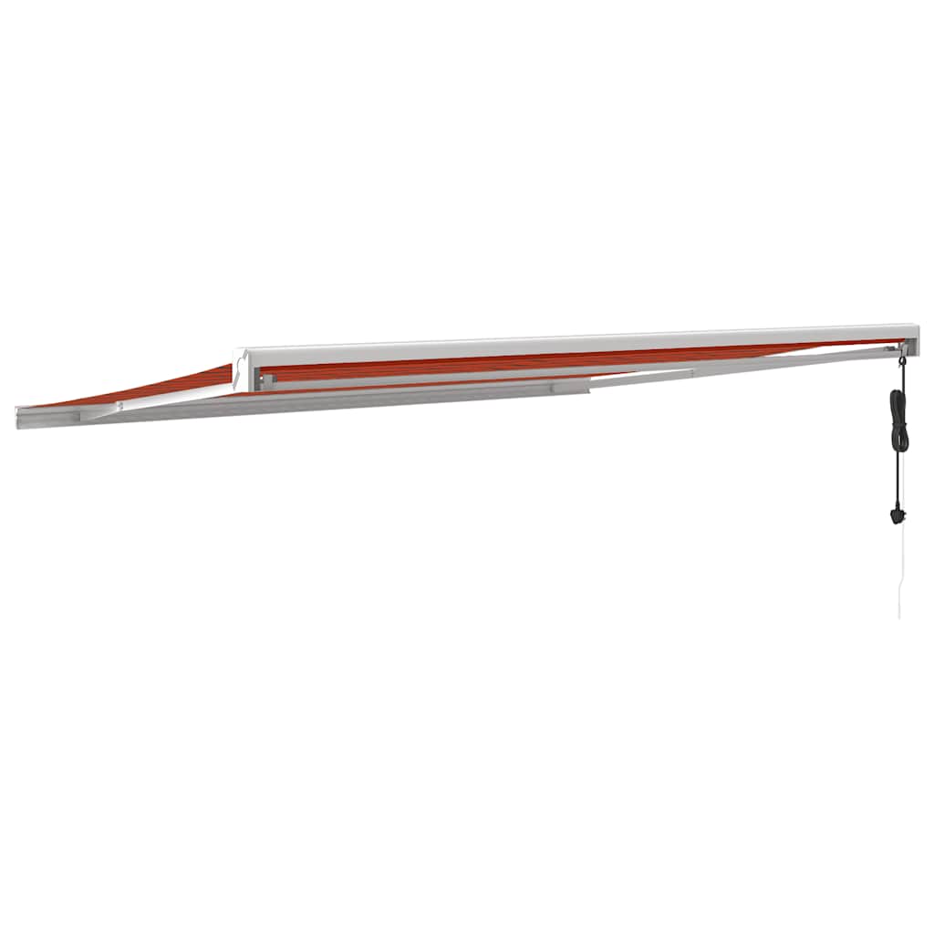Tenda na uvlačenje narančasto-smeđa 4 x 3 m tkanina i aluminij
