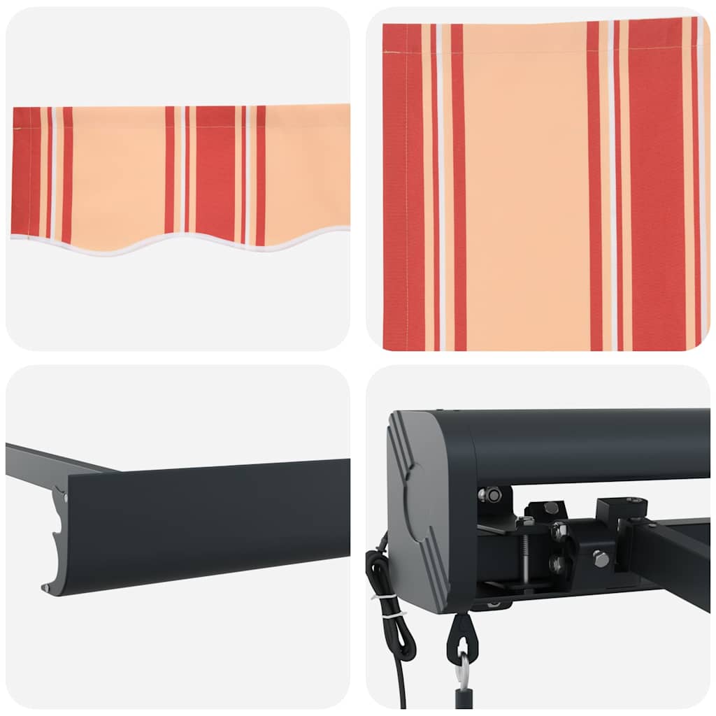 Tenda na uvlačenje žuto-bijela 3,5 x 2,5 m tkanina i aluminij