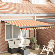 Tenda na uvlačenje žuto-bijela 3,5 x 2,5 m tkanina i aluminij