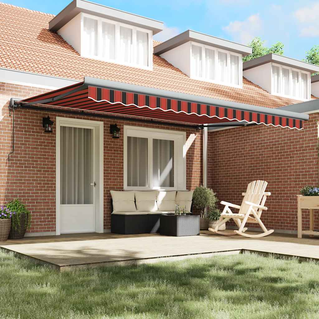 Tenda na uvlačenje narančasto-smeđa 4,5x3 m tkanina i aluminij