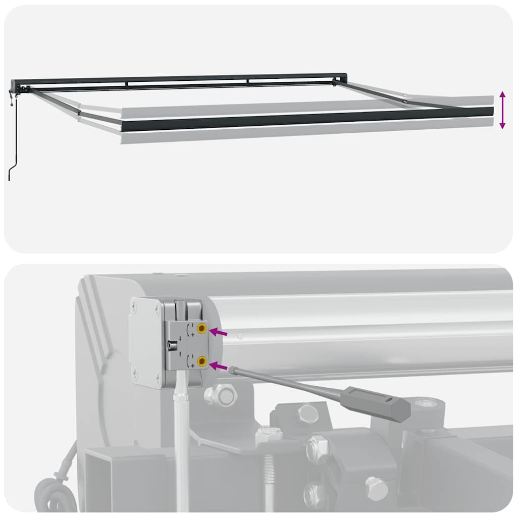 Tenda na uvlačenje narančasto-smeđa 4,5x3 m tkanina i aluminij