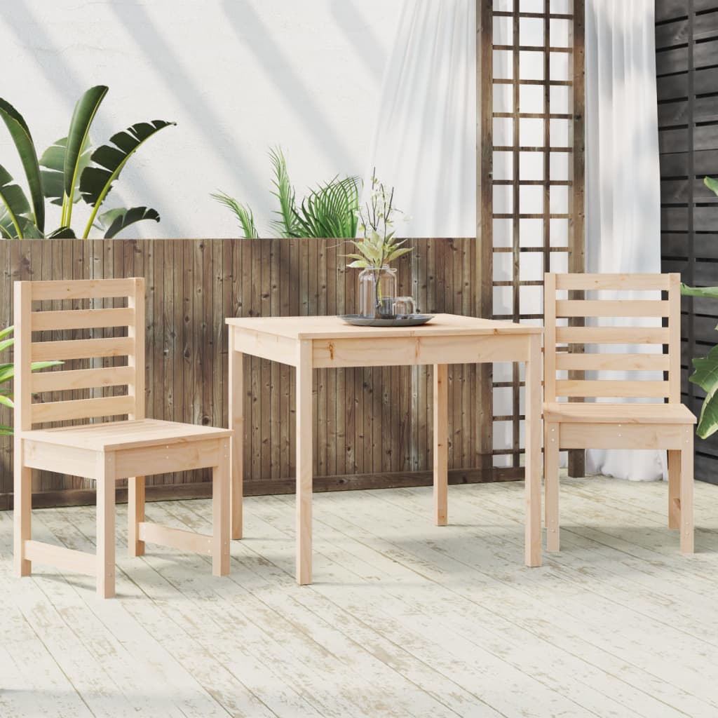 3-dijelni vrtni bistro set od masivne borovine