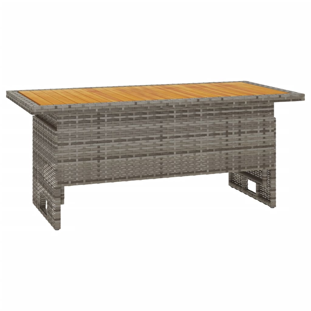 Vrtni stol sivi 100x50x43/63 cm od drva bagrema i poliratana
