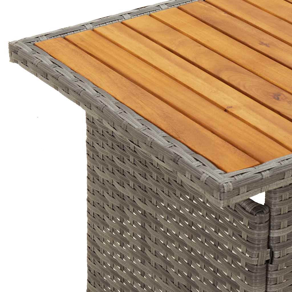 Vrtni stol sivi 100x50x43/63 cm od drva bagrema i poliratana