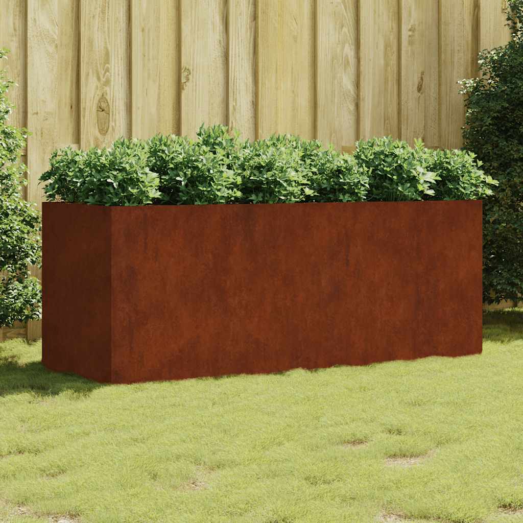 Povišena vrtna gredica 200 x 80 x 80 cm od čelika COR-TEN