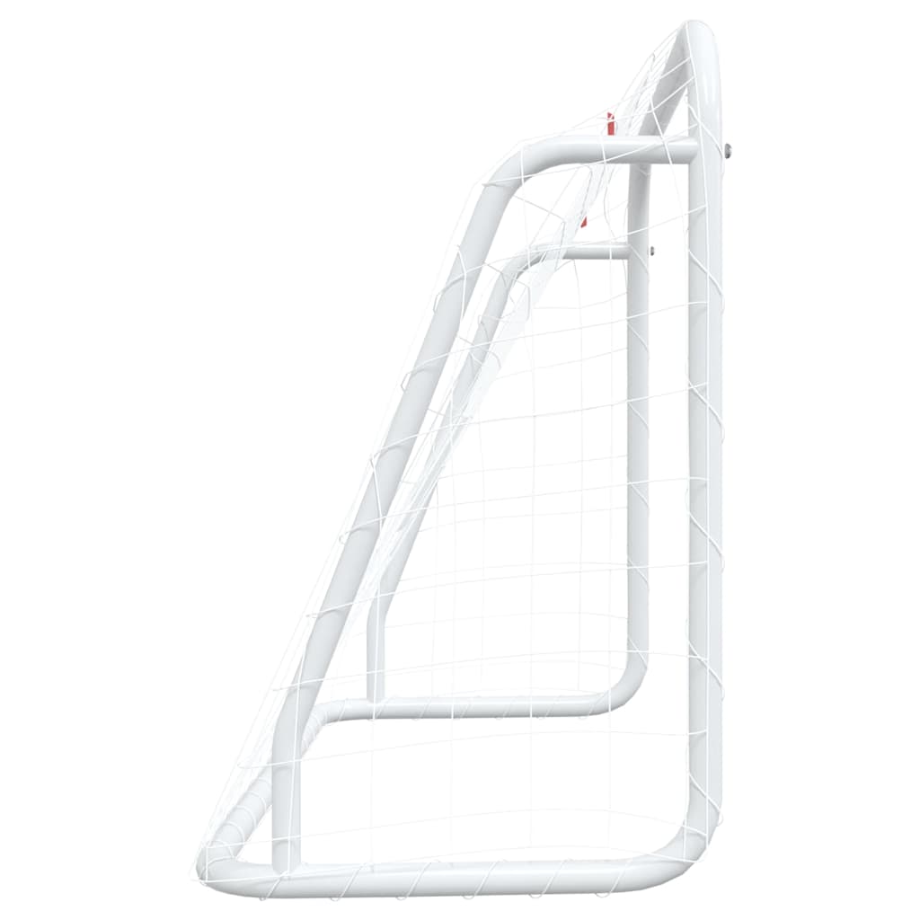 Nogometni gol s mrežom bijeli 125x96x60 cm čelik i poliester