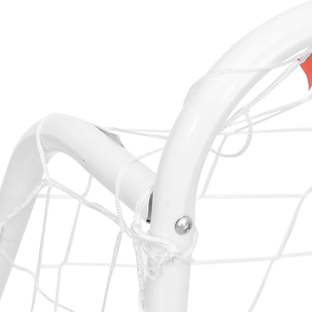 Nogometni gol s mrežom bijeli 125x96x60 cm čelik i poliester