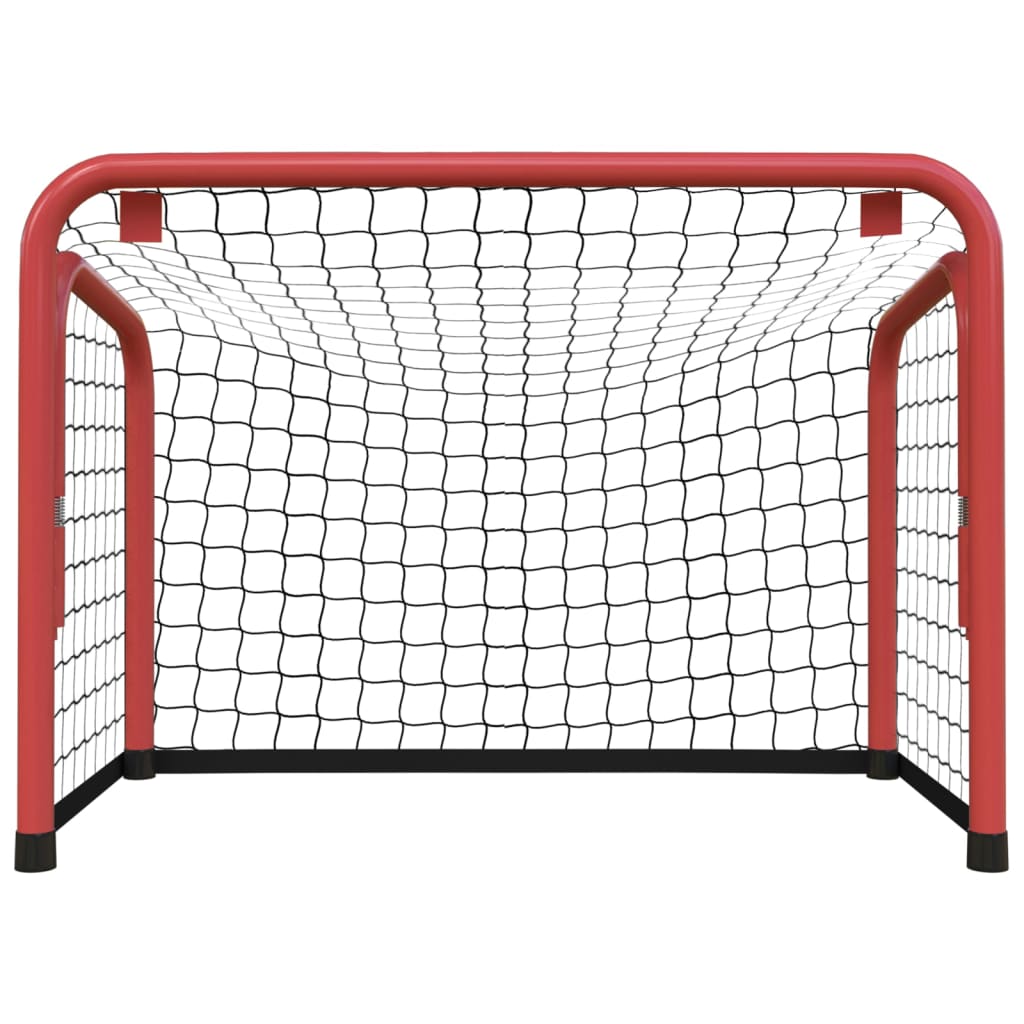 Hokejaški gol s mrežom crveno-crni 68x32x47cm čelik i poliester