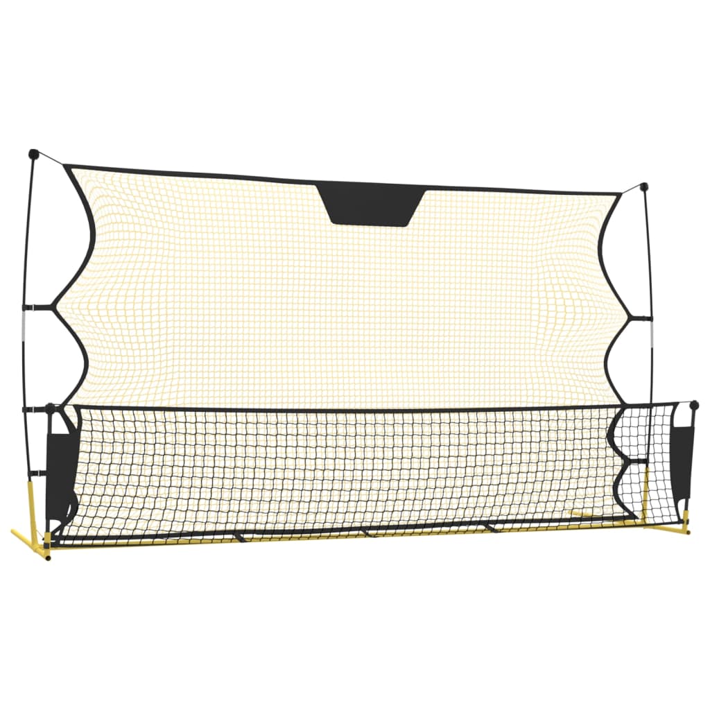 Nogometna mreža za odbijanje crno-žuta 183x85x120 cm poliester
