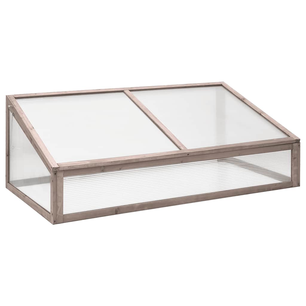 Staklenik sivi 110 x 56 x 39 cm od jelovine