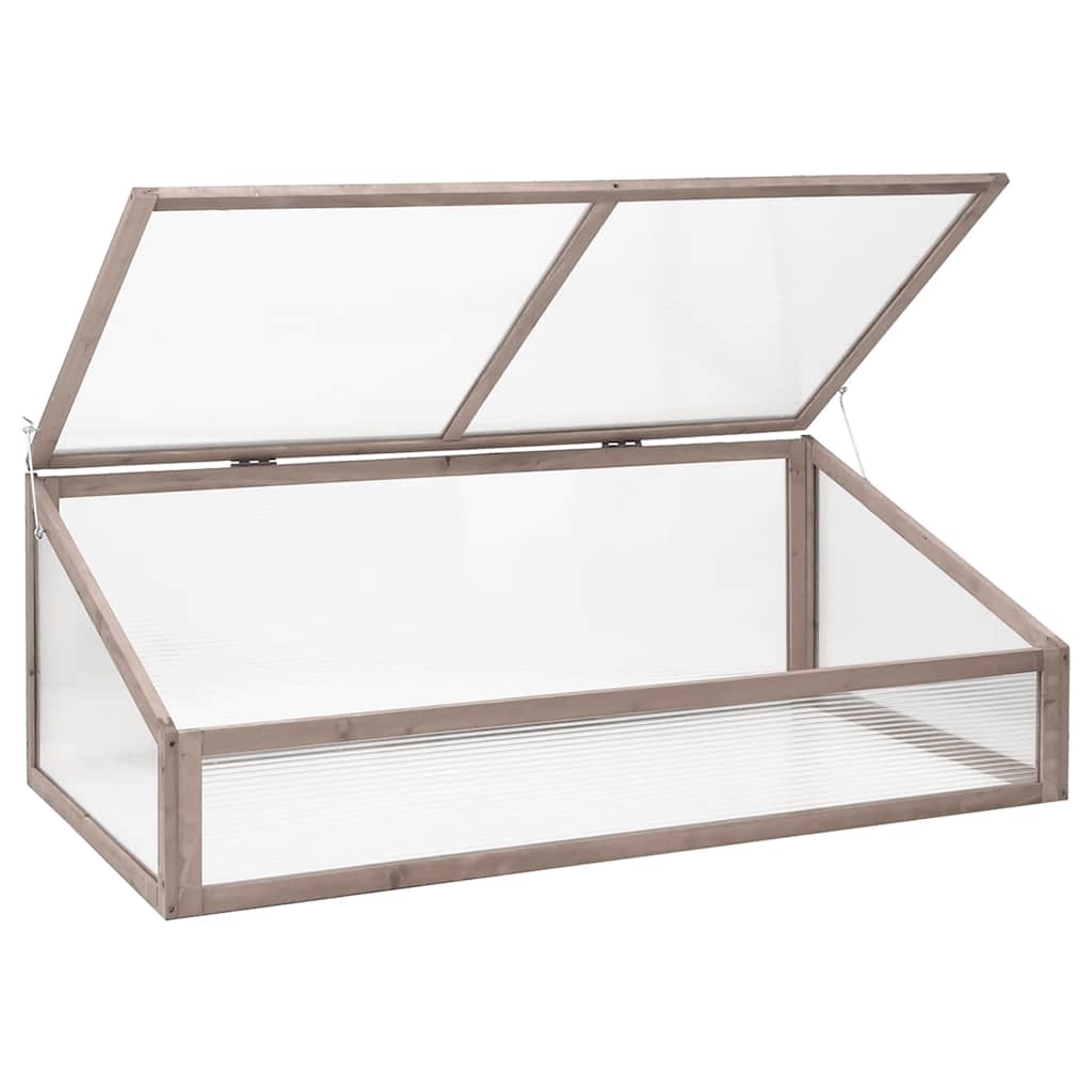 Staklenik sivi 110 x 56 x 39 cm od jelovine