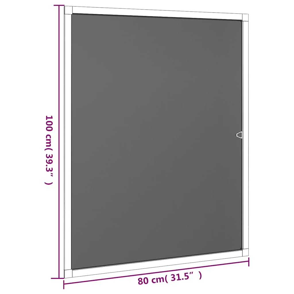 Prozorski zaslon protiv insekata bijeli 80 x 100 cm