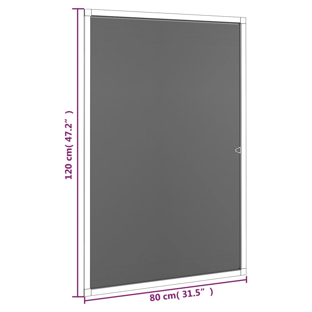 Prozorski zaslon protiv insekata bijeli 80x120 cm
