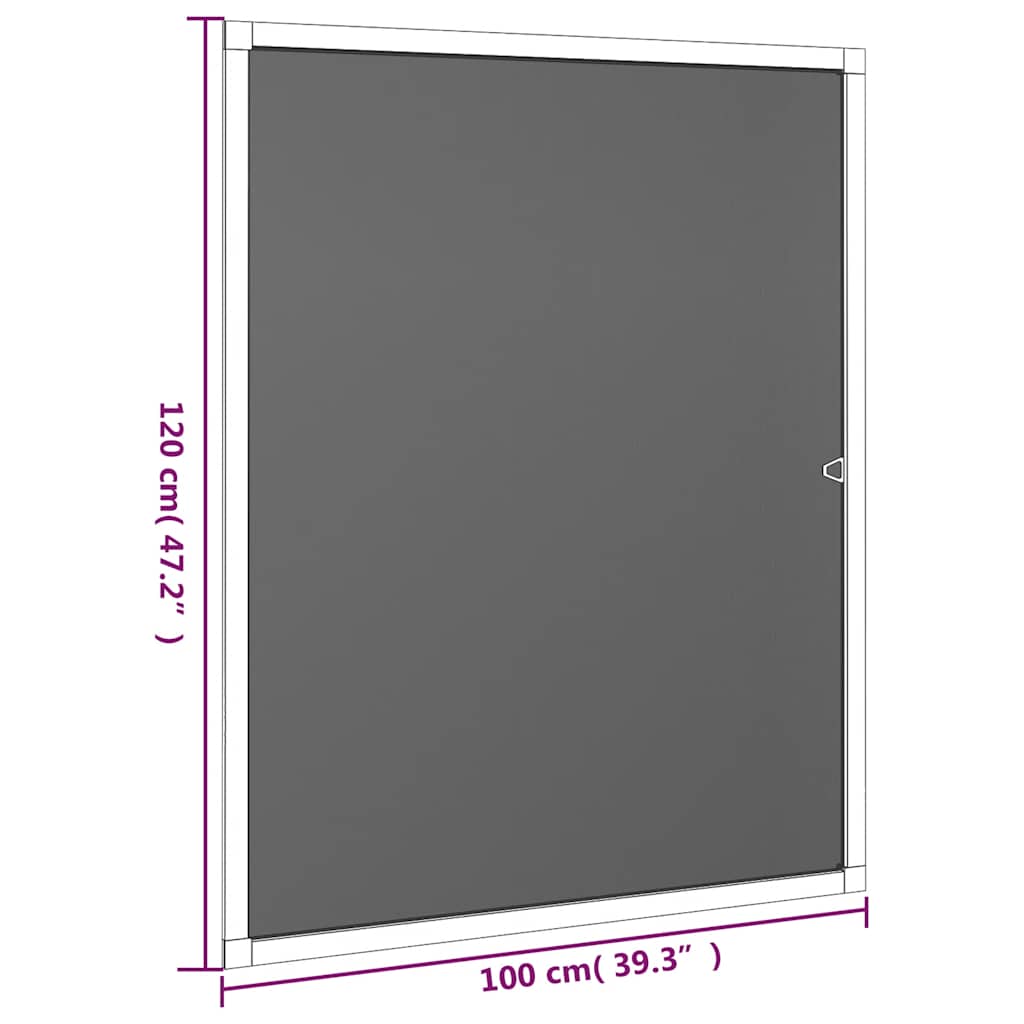 Prozorski zaslon protiv insekata bijeli 100 x 120 cm