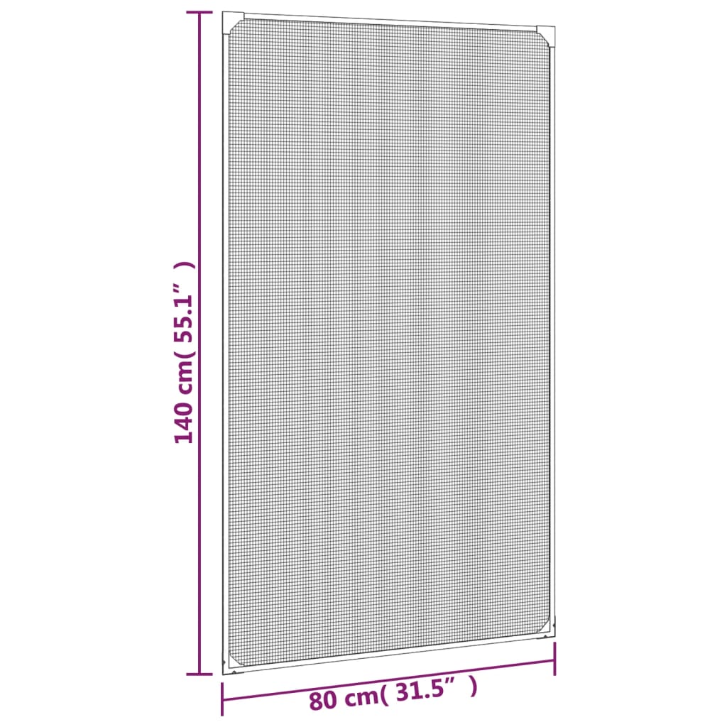 Magnetski prozorski zaslon protiv insekata antracit 80x140 cm
