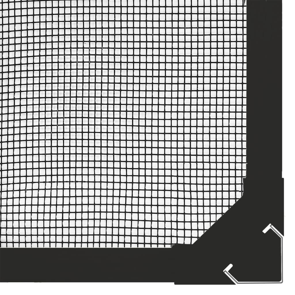 Magnetski prozorski zaslon protiv insekata antracit 100x120 cm