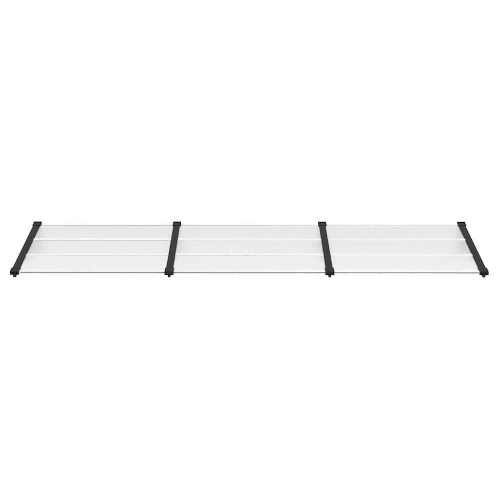 Nadstrešnica za vrata crna i prozirna 297,5x90 cm polikarbonat
