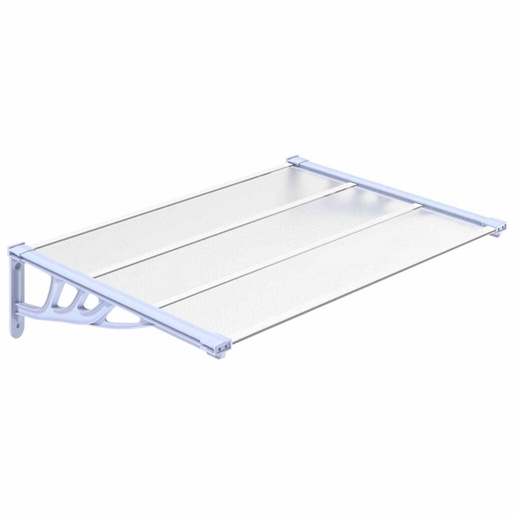 Nadstrešnica za vrata siva i prozirna 122 x 90 cm polikarbonat