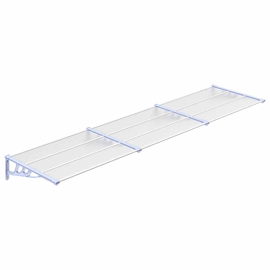 Nadstrešnica za vrata siva i prozirna 358,5x90 cm polikarbonat