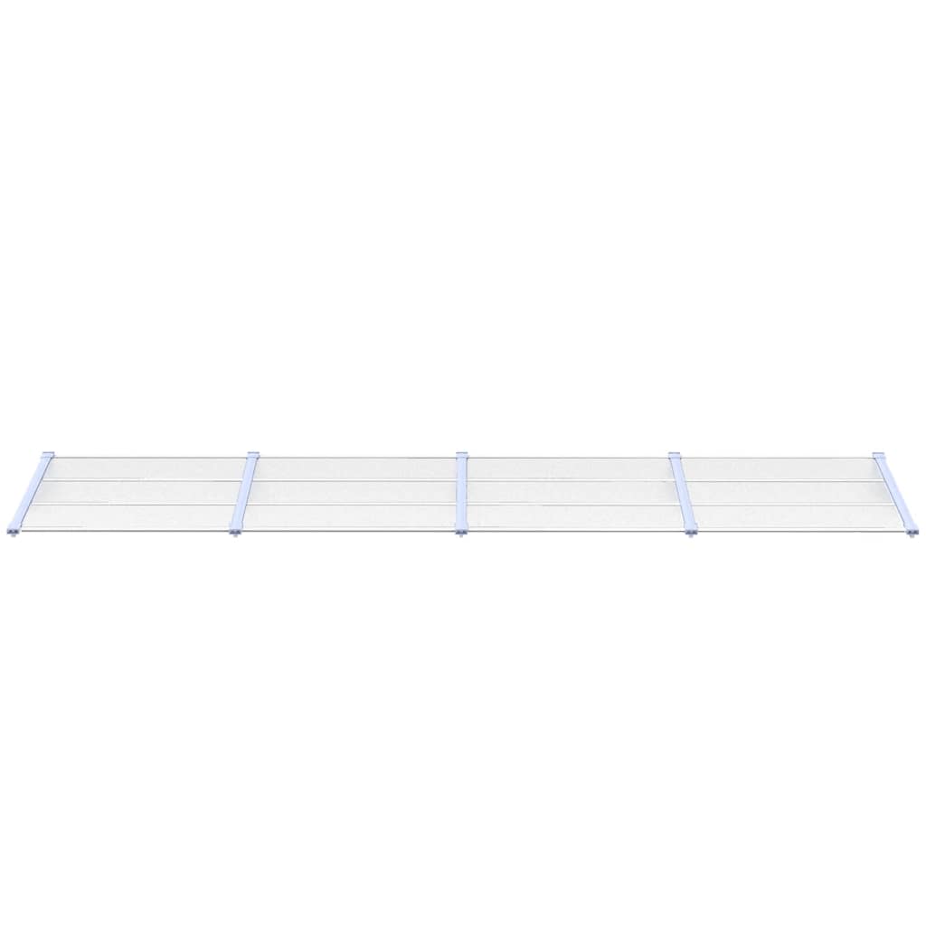 Nadstrešnica za vrata siva i prozirna 396 x 90 cm polikarbonat