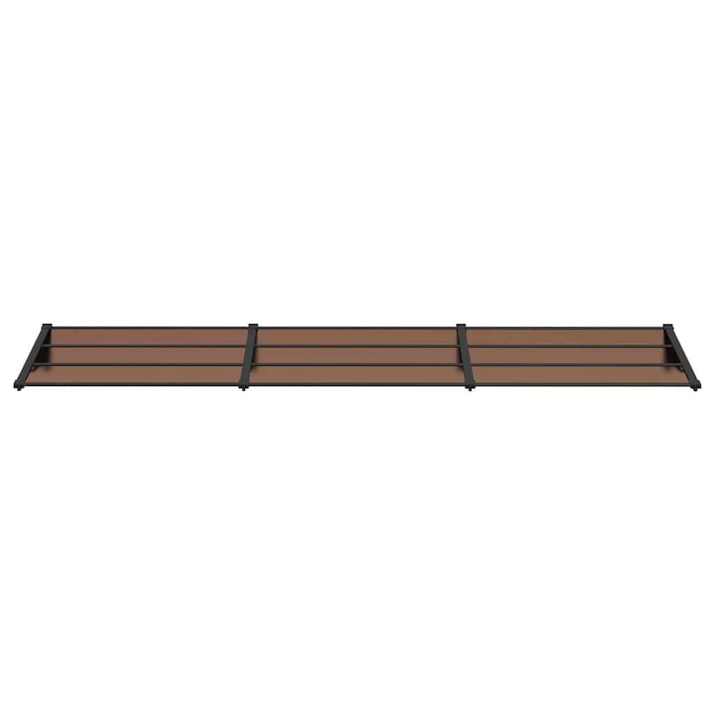 Nadstrešnica za vrata crna 358,5x90 cm polikarbonatna