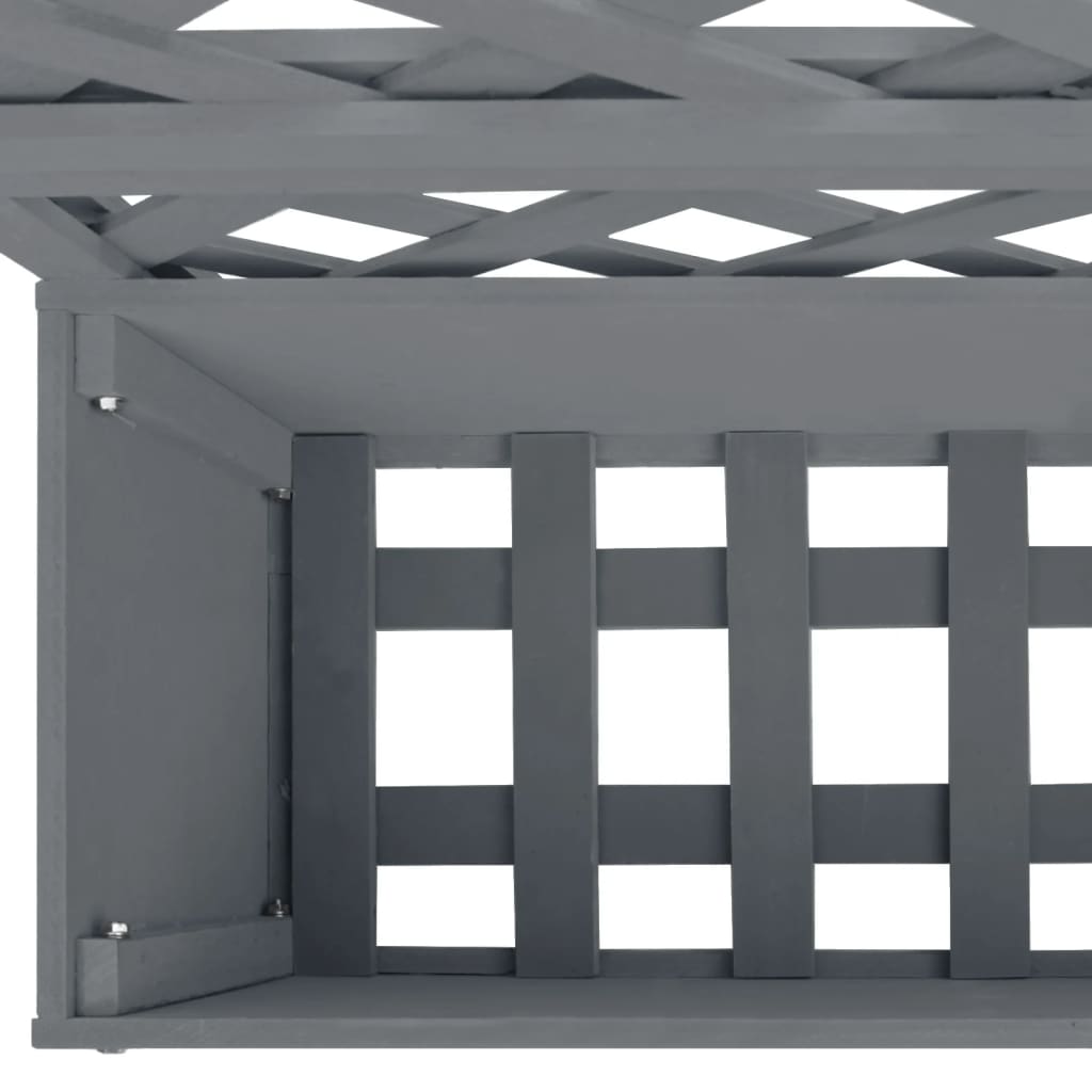 Sadilica s rešetkom siva 65 x 33 x 135 cm WPC