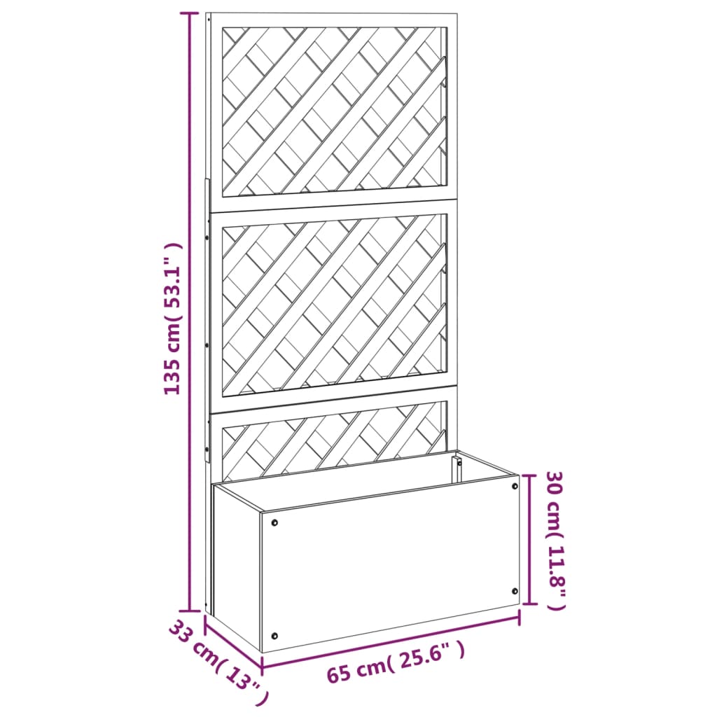 Sadilica s rešetkom siva 65 x 33 x 135 cm WPC
