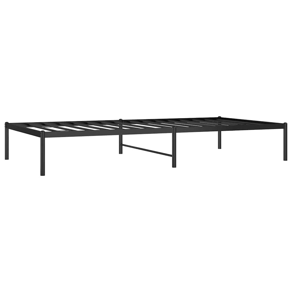 Metalni okvir za krevet crni 100x200 cm