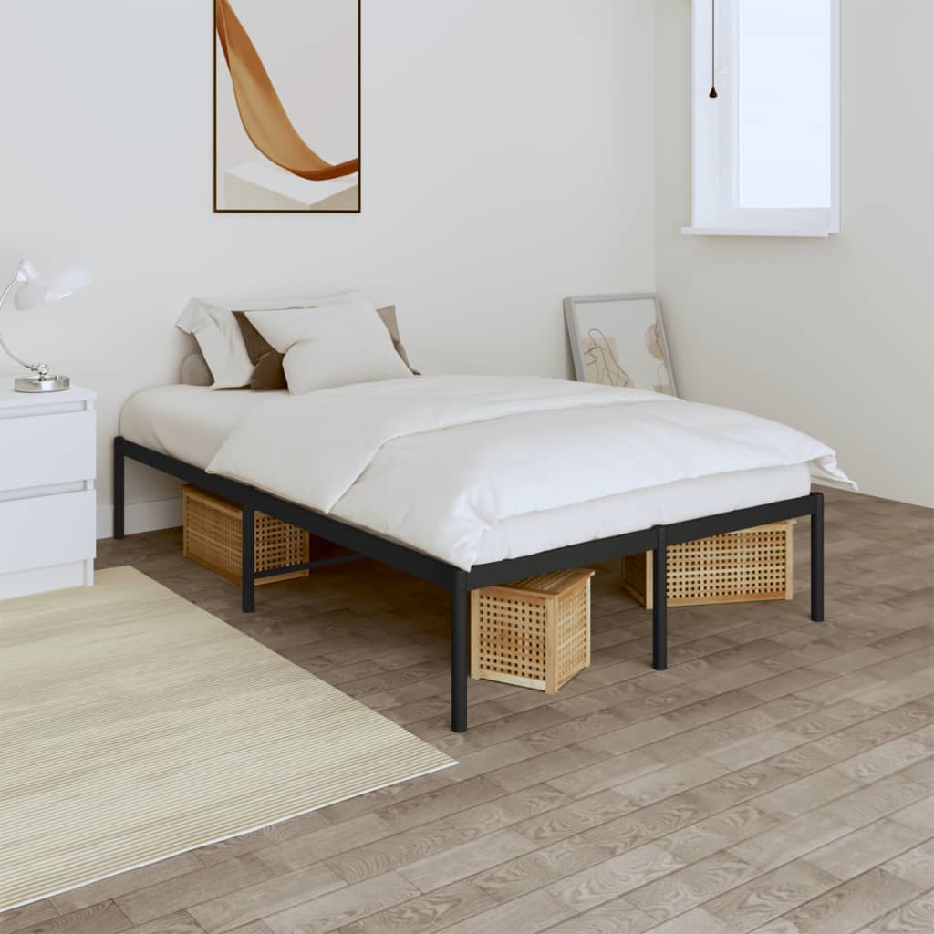 Metalni okvir za krevet crni 120 x 190 cm