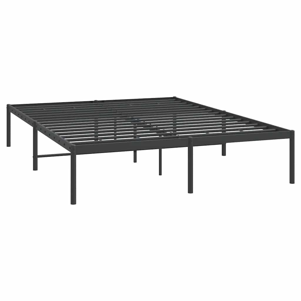 Metalni okvir za krevet crni 140x200 cm