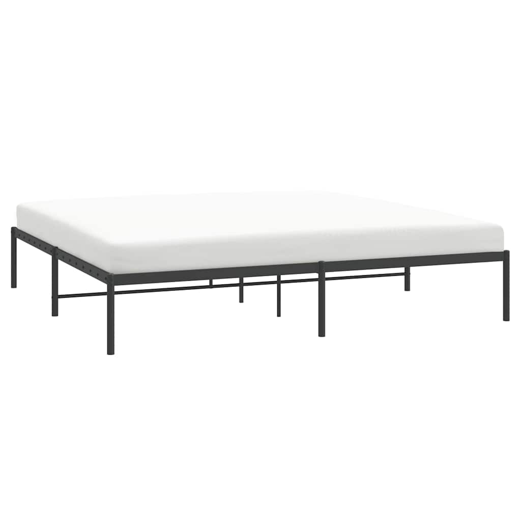 Metalni okvir za krevet crni 180x200 cm