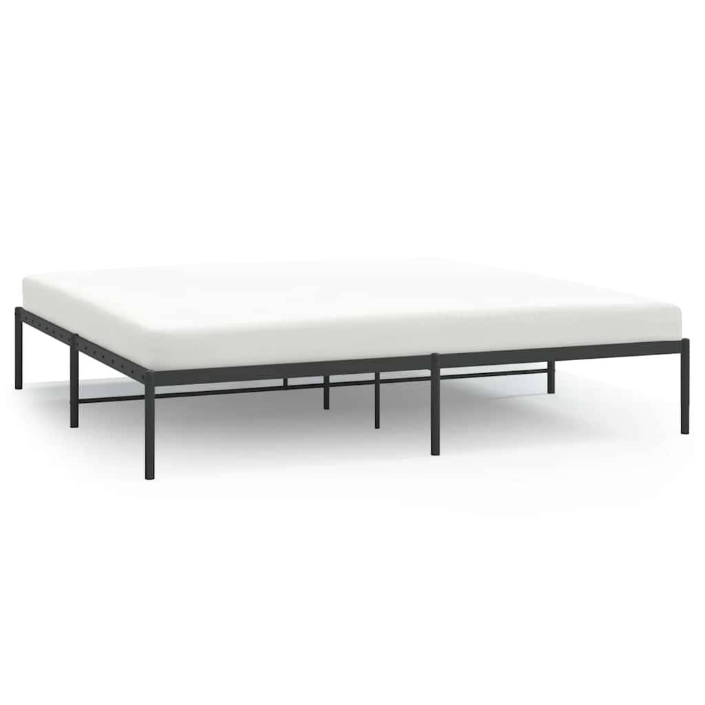 Metalni okvir za krevet crni 183x213 cm
