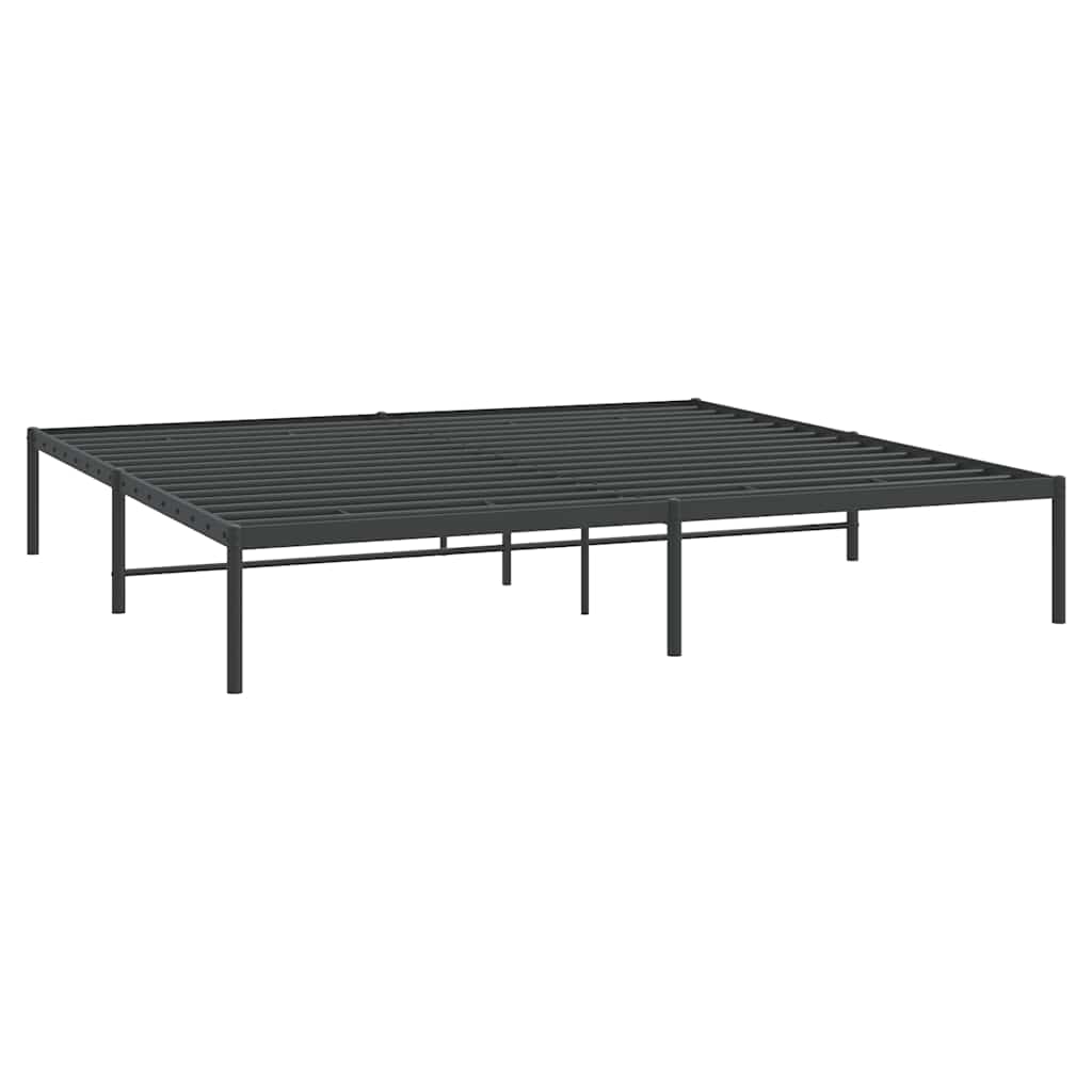 Metalni okvir za krevet crni 200x200 cm