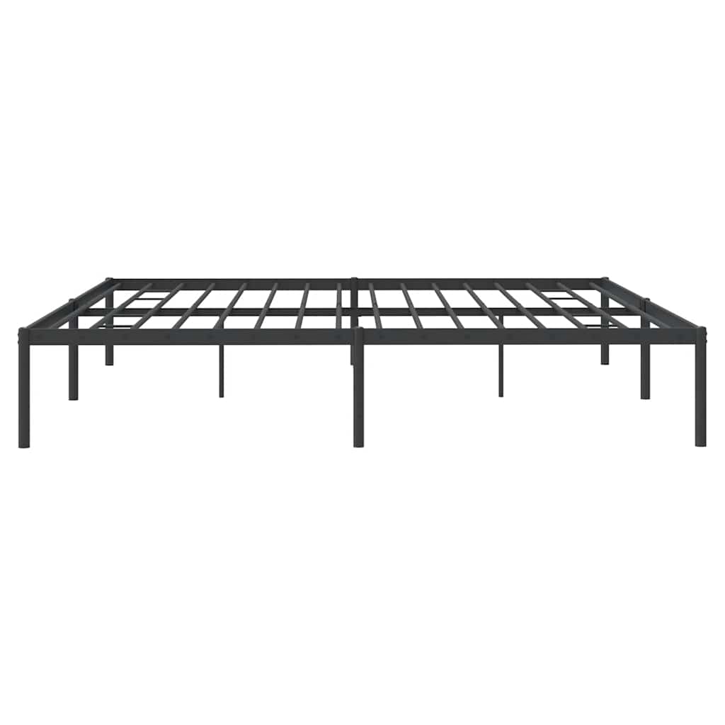 Metalni okvir za krevet crni 200x200 cm