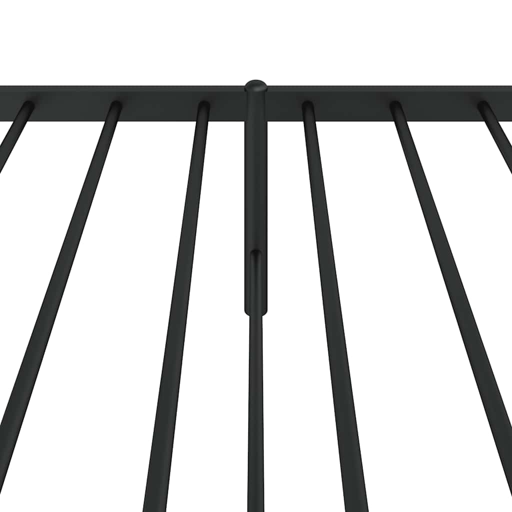 Metalni okvir za krevet s uzglavljem crni 100x200 cm