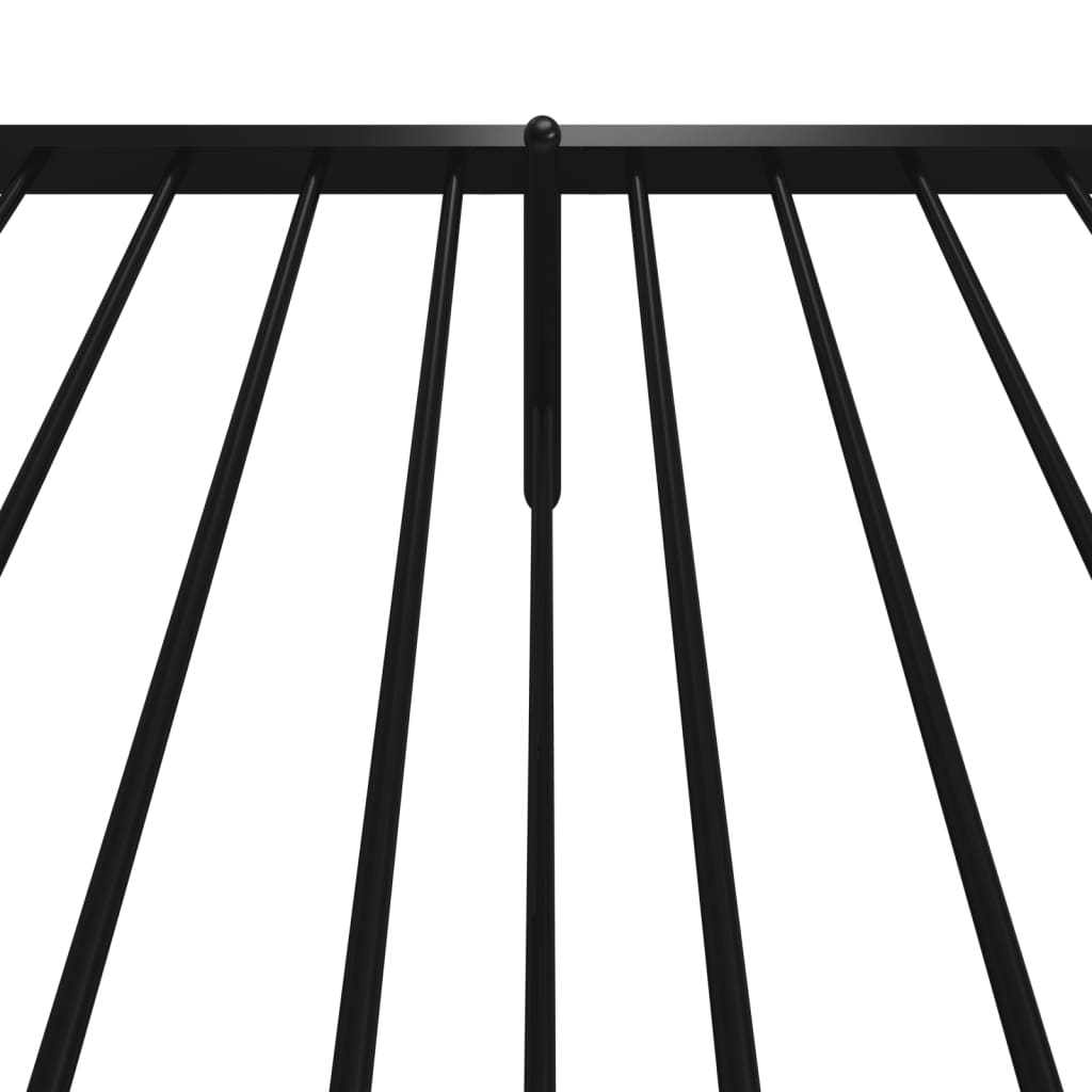 Metalni okvir kreveta uzglavlje i podnožje crni 90 x 200 cm