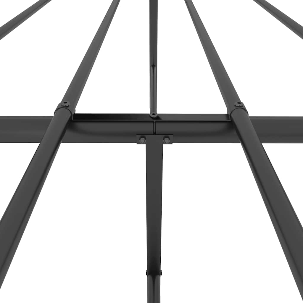 Metalni okvir kreveta uzglavlje i podnožje crni 140x200 cm