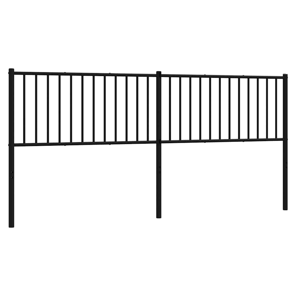 Metalno zamjensko uzglavlje crno 200 cm