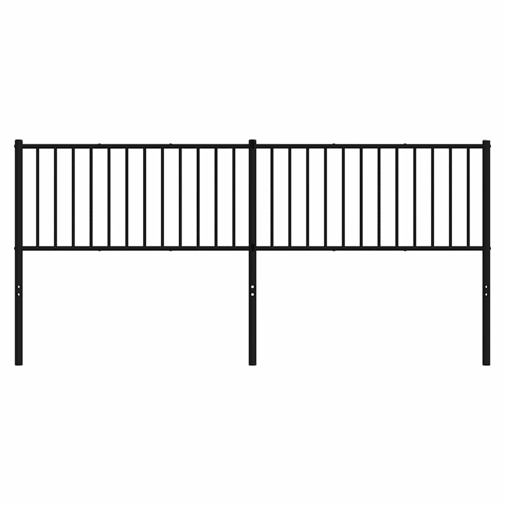 Metalno zamjensko uzglavlje crno 200 cm