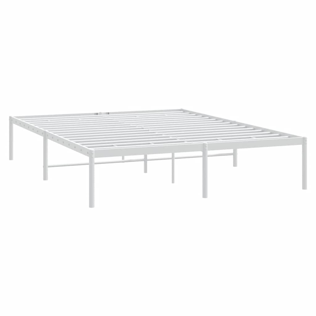 Metalni okvir za krevet bijeli 140 x 190 cm