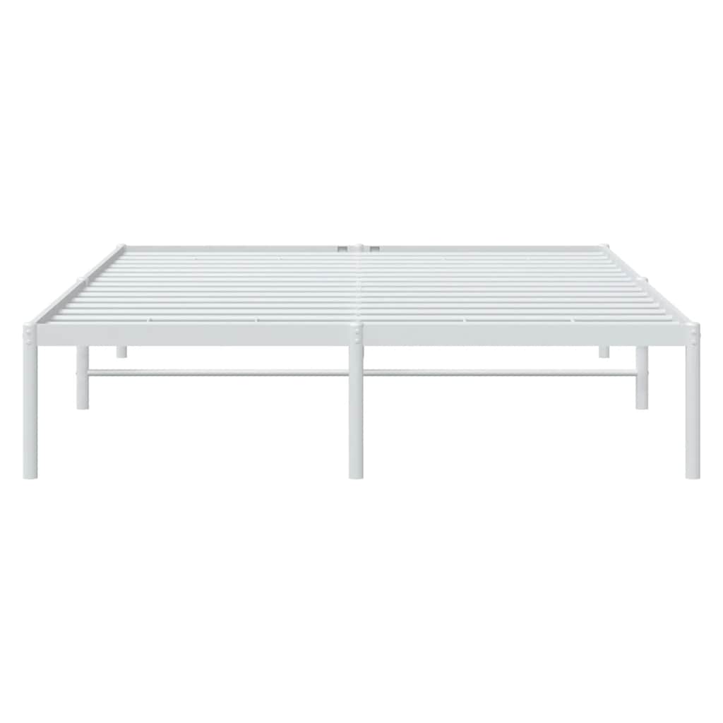 Metalni okvir za krevet bijeli 140 x 190 cm