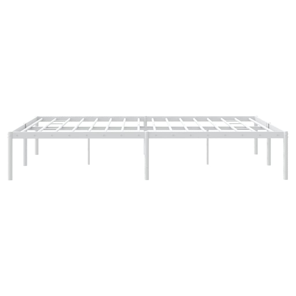 Metalni okvir za krevet bijeli 140 x 190 cm